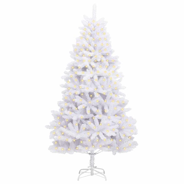 vidaXL &Aacute;rvore de Natal Artificial Branco 180 cm PVC e Metal