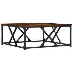 vidaXL Mesa de centro 70x70x30 cm derivados de madeira carvalho fumado