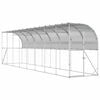 vidaXL Gaiola para Galinha Contra a Parede Prateado 600 x 150 x 215 cm