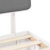 vidaXL Estrutura de Cama com Cabeceira Estofada Cinzento-claro