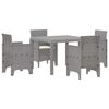 vidaXL Conjunto de Jantar para Jardim 5 pcs Cinzento-claro