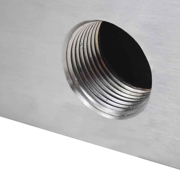 vidaXL Fonte para piscina retangular 30 cm a&ccedil;o inoxid&aacute;vel