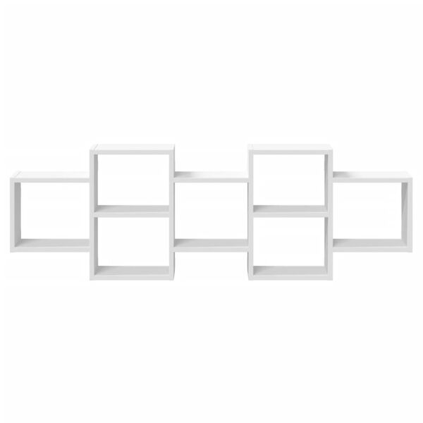 vidaXL Prateleira de parede 129x18x42 cm derivados de madeira branco