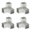 vidaXL Bases para poste em forma de Y 4 pcs 91x91 mm metal galvanizado