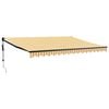 vidaXL Toldo retr&aacute;til autom&aacute;tico 4x3 m amarelo e branco