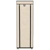 vidaXL Sapateira com cobertura 57x29x162 cm tecido creme