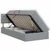 vidaXL Cama com arruma&ccedil;&atilde;o e colch&atilde;o Cinzento-claro 90 x 190 cm Veludo