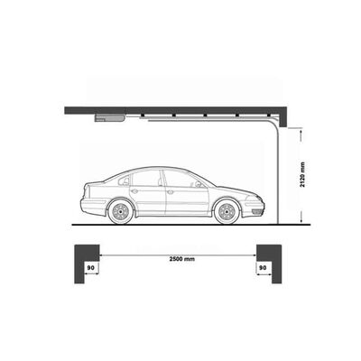 vidaXL Porta seccional de garagem, branco acinzentado