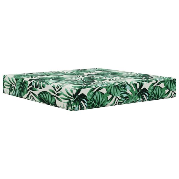 vidaXL Almofada para Sof&aacute; Externo 3 pcs Padr&atilde;o de Folhas Poli&eacute;ster