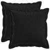 vidaXL Capa almofada 2 pcs HOUTEN Preto 40 x 40 cm Linho Sint&eacute;tico