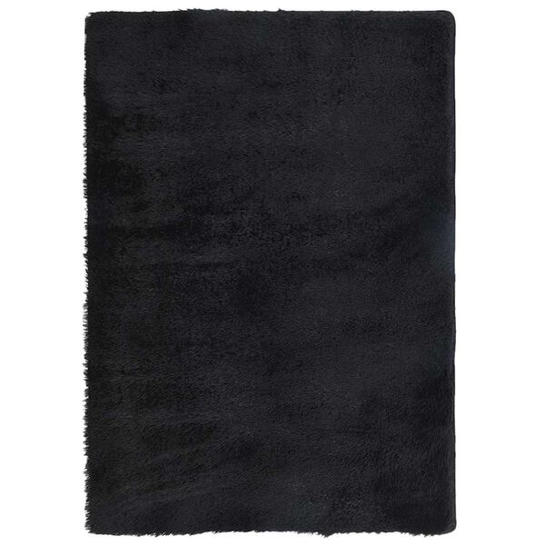 vidaXL Tapete shaggy de pelo alto NAVARRA 240x340 cm poli&eacute;ster preto