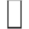 vidaXL P&eacute;s de mesa de bar em forma de U, 2 pe&ccedil;as, preto, 60x (110-111) cm, a&ccedil;o