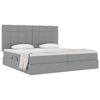 vidaXL Cama com arruma&ccedil;&atilde;o e colch&atilde;o Cinzento-claro 200 x 200 cm