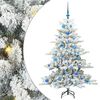 vidaXL &Aacute;rvore de Natal Articulada Artificial Verde e branco 150 cm PVC