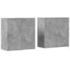 vidaXL Aparadores 2 pcs 79x38x80 cm derivados madeira cinzento cimento