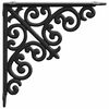 vidaXL Suportes para prateleiras de parede 12 unid. Preto