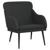 vidaXL Cadeira com apoio de bra&ccedil;os 63x76x80 cm couro artificial preto