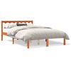 VidaXL Cama sem colch&atilde;o 140x190 cm pinho maci&ccedil;o castanho-mel