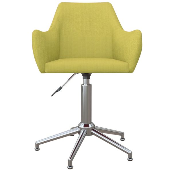 vidaXL Cadeiras de jantar girat&oacute;rias 4 pcs tecido verde