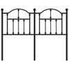 vidaXL Cabeceira de cama 120 cm metal preto