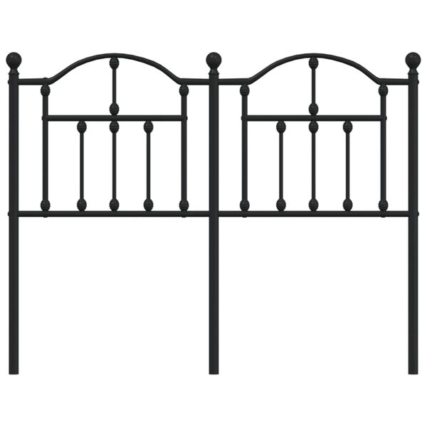 vidaXL Cabeceira de cama 120 cm metal preto