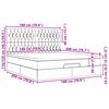 vidaXL Estrutura de cama otomana com colch&atilde;o 180x200cm castanho escuro