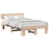 vidaXL Estrutura da Cama com cabeceira Natural 140 x 190 cm