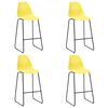 vidaXL 5 pcs conjunto de bar pl&aacute;stico amarelo
