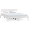 vidaXL Estrutura de cama 120x200 cm pinho maci&ccedil;o branco