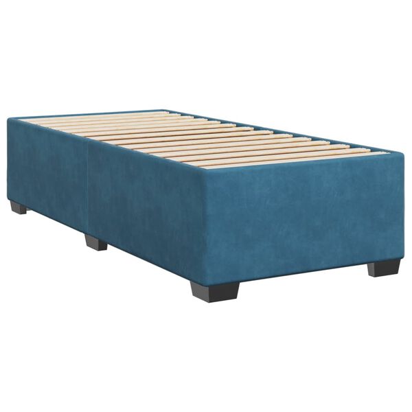 vidaXL Estrutura de cama 100x200 cm veludo azul