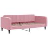 vidaXL Sof&aacute;-cama com gavet&atilde;o e colch&otilde;es 90x200 cm veludo rosa