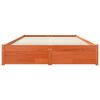 vidaXL Estrutura da Cama Marrom Cera 120 x 200 cm
