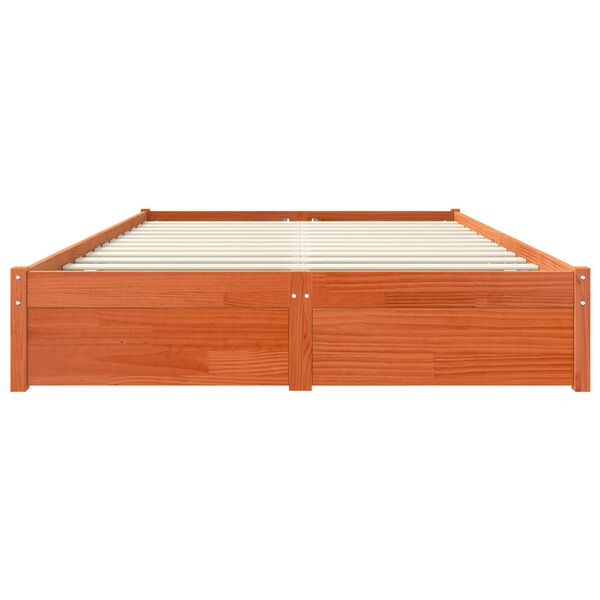 vidaXL Estrutura da Cama Marrom Cera 120 x 200 cm