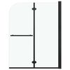 vidaXL Divis&oacute;ria de chuveiro dobr&aacute;vel 2 pain&eacute;is ESG 95x140 cm preto
