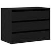 vidaXL Gabinete de Gavetas 3-Gaveta Preto 80 x 41 x 58 cm