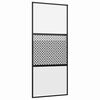 vidaXL Porta de vidro 90 x 2 x 205 cm Alum&iacute;nio Preto