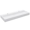 vidaXL Lavat&oacute;rio 120x46x11 cm mineral/m&aacute;rmore fundido branco