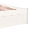 vidaXL Estrutura de cama solteiro 90x190 cm madeira maci&ccedil;a branco