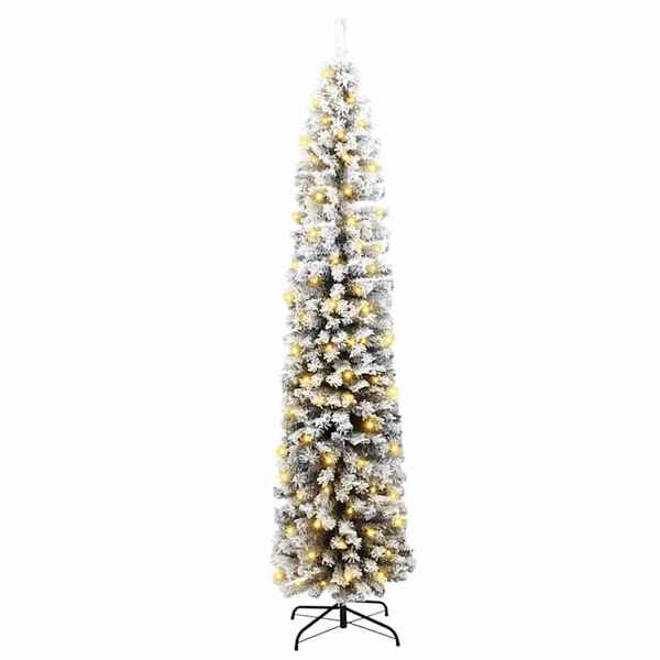 vidaXL &Aacute;rvore de Natal Artificial Verde 210 cm PVC e A&ccedil;o e Pl&aacute;stico