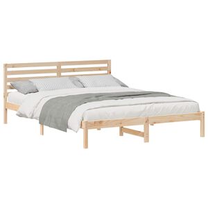 vidaXL Estrutura da Cama com cabeceira Castanho 160 x 210 cm