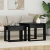 vidaXL Conjunto de Mesas de Caf&eacute; 2 pcs Carvalho Preto