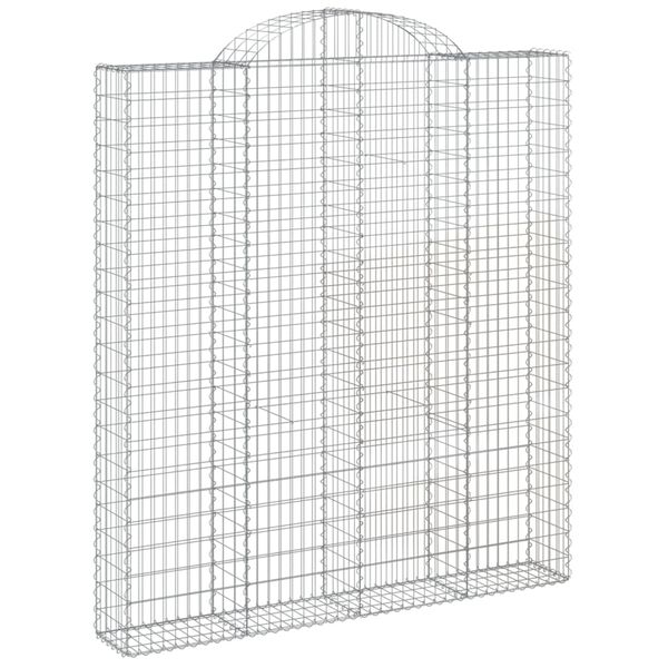 vidaXL Cestos gabi&atilde;o arqueados 8pcs 200x30x220/240cm ferro galvanizado