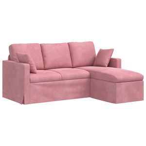 vidaXL Sof&aacute; Rosa 178 x 134 x 80 cm Veludo