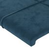vidaXL Cabeceira de cama 2 pcs veludo 80x5x78/88 cm azul-escuro