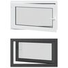 vidaXL Janela de por&atilde;o RISOR 100 x 50 cm PVC e Vidro Antracite