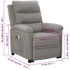 vidaXL Poltrona elevat&oacute;ria de massagens tecido cinzento-claro