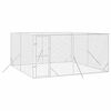vidaXL Canil de exterior 4x4x2 m aço galvanizado prateado
