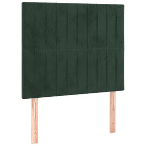 vidaXL Cabeceira Verde Escuro 80x5x118/128 cm Veludo