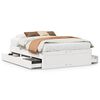 vidaXL Cama sem colch&atilde;o com gavetas 140x190 cm pinho maci&ccedil;o branco