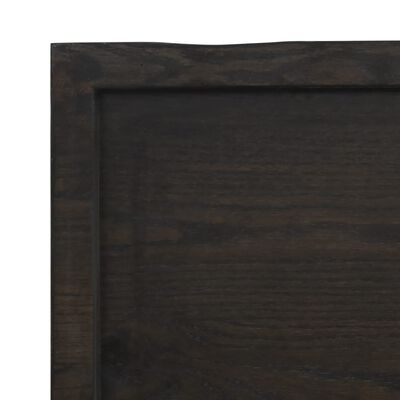 vidaXL Tampo de mesa 60x40x(2-4) cm carvalho tratado castanho-escuro
